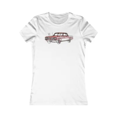 1963 Tempest Line Art Women's T-Shirt, Retro Car Show Apparel