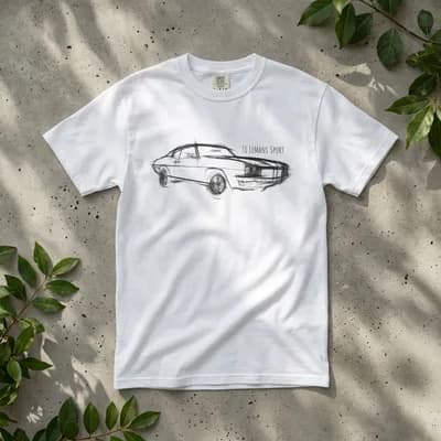 1970 Pontiac LeMans Sketch Premium Tee, Vintage Car Lover Shirt